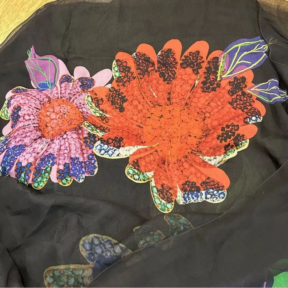 Vintage Bulgari Silk Floral‎ Scarf 50x82